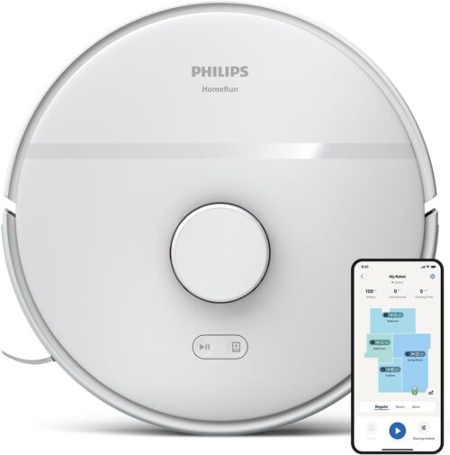 Philips Serie 2000 Aspirateur-Robot - Aspiration et Lavage Simultanes, Boost Tapis, Navigation LDS, Application Homerun, 2700 Pa, 13