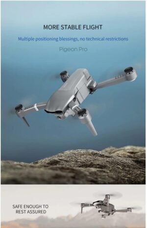 LUXWALLET Nocchi Pro 4D 4K 5 GHz WiFi Drone avec Camera, GPS et Transporteur Cas, 30kmh-500 Metre Distance, Argent