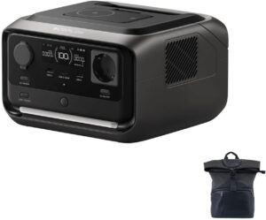 Station electrique portable EF ECOFLOW RIVER 3 Plus sans fil et batterie externe 5000 mAh, batterie LFP 286 Wh, jusqu'a 1200 W de so