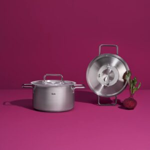Fissler Collection Pure Faitout En Acier Inoxydable (20 cm, 3,6 l) Avec Couvercle Metallique Et Graduation Interieure, Compatible In