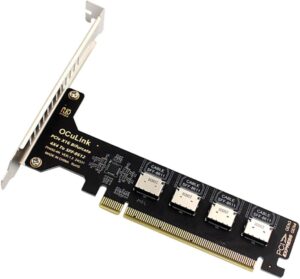 Adaptateur PCIe 4.0 x16 vers 4x Oculink SFF-8612 U.2 - CY