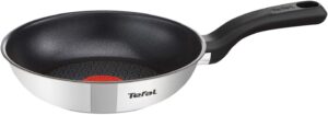 Tefal Comfort Max Poele 20 cm, Induction, Revetement antiadhesif, Acier inoxydable haute qualite, Indicateur de temperature Thermo-S