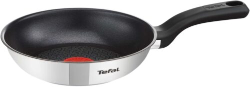 Tefal Comfort Max Poele 20 cm, Induction, Revetement antiadhesif, Acier inoxydable haute qualite, Indicateur de temperature Thermo-S