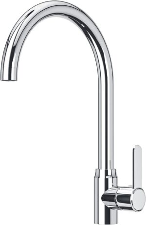 Mitigeur de cuisine inox 360° double tuyau eau chaude/froide