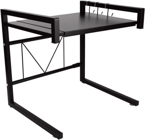 Glit Support Extensible pour Four a Micro-Ondes a Charge Lourde, Support Micro Onde a 2 Niveaux, Support d'etagere de Cuisine avec 3