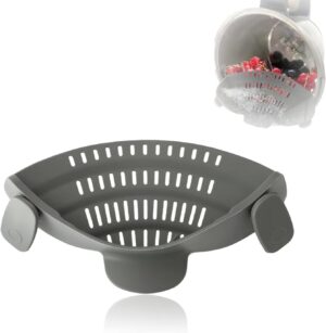 Eucteje Tamis de cuisine en silicone - Passoire a pates - Avec clip - Compatible avec Thermomix TM5 TM6 TM31 et pieces de rechange M