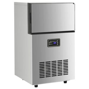 51lzi3vxDiL._SL1024_.jpg Machine à glaçons argentée – production 45 kg/24 h