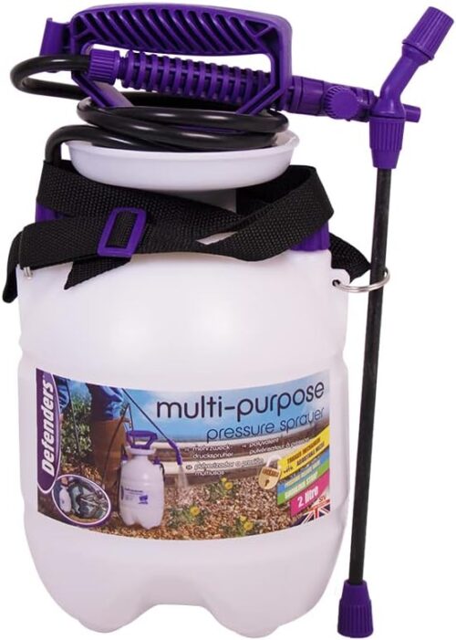 Defenders Pulverisateur a Pression Multifonction en Plastique pour Maison et Jardin avec Sangle de Transport 2 L, ideal pour Les p