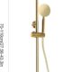 Golden Brass Shower Column Retro with Mixer Tap Set Stainless Steel Gold Shower System Mixer Shower Tap Thermostat Wall Mounted Show