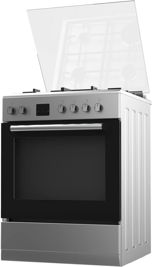 Taurus CIGE4FIXMF - Cuisine mixte independante, inox, cuisson gazfour electrique, gaz butanegaz naturel, 4 feux, four 60L, minuter