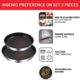 Tefal Ingenio Lot de 2 poeles 2428 cm poignee amovible, Induction, Acier inoxydable, Revetement antiadhesif, Empilable, Compatibl