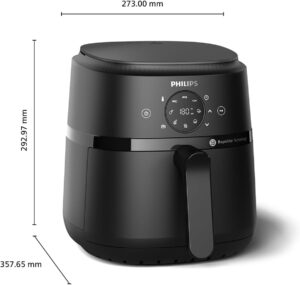 Philips Airfryer 2000 Series 4.2L - 1500W, RapidAir Technology, Digital Touch Screen, 13 Cooking Options, 9 Preset Functions, Up to