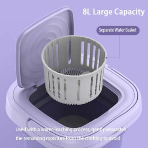 Mini machine à laver portable 8L pliable avec essorage