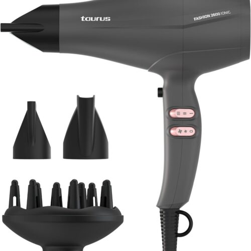Taurus - Seche-cheveux Fashion 2600 Ionic 2600W Moteur AC 6 reglages vitessetemperature Ionic Care Air froid Concentrateu