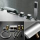 Kit de douche 5 trous avec robinet cascade contemporain