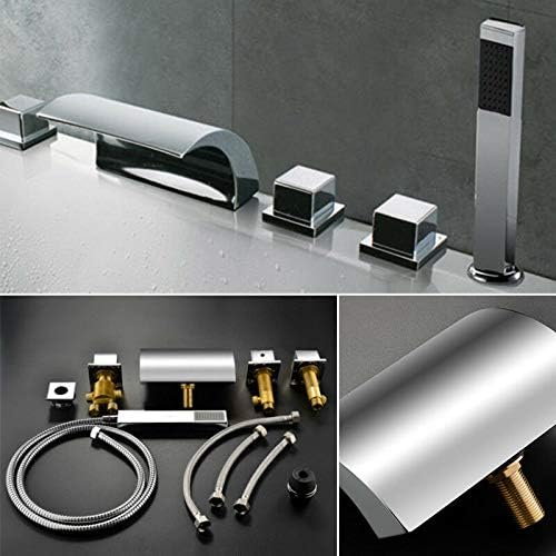 5 Hole Shower Kit with Contemporary Waterfall Tap