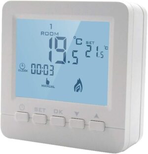 Thermostat digital LEDLUX LL0250 pour chaudière gaz 2xAA