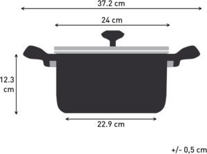 Faitout Tefal anti-adhésif 24 cm induction titane