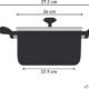 Faitout Tefal anti-adhésif 24 cm induction titane