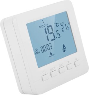 FTVOGUE Smart LCD Screen Heating Thermostat Programmable Ambient Temperature Controller for Home Floor Wall Boiler