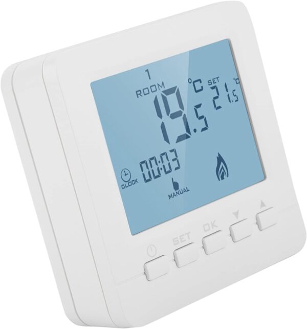 FTVOGUE Smart LCD Screen Heating Thermostat Programmable Ambient Temperature Controller for Home Floor Wall Boiler