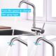 ONECE Robinet de Cuisine Rabattable, Mitigeur Evier 2 Jets Rotation 360, Robinet devant Fenetre, Acier Inox SS304 Brosse Anti-Empre