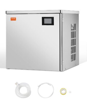 Machine à glaçons VEVOR 204 kg/24 h, tête inox autonettoyante