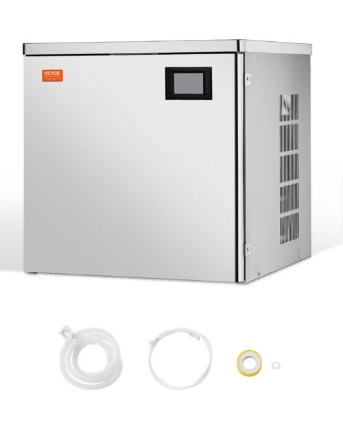 Machine à glaçons VEVOR 204 kg/24 h, tête inox autonettoyante