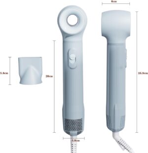 QL Mini Seche-cheveux Portable,Seche Cheveux de Voyage,3 Temperatures 2 Speeds,Concentrator Included,Compact Leger Hair Dryer pour