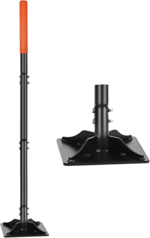 Garden tamper 45-inch steel handle durable soil compactor