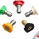 PHOENIX - Pack de 5 buses, jet plat, jet droit et mousse pour PRO et DORSAL SPRAYER, Rouge, Orange, Vert, Noir, Blanc
