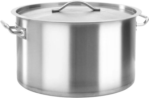 Marmite Traiteur avec Couvercle, Faitout a Induction Inox Marmite a Soupe Marmite 44 L 45x28 cm Acier inoxydable