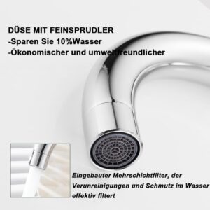 Mitigeur de cuisine inox 360° double tuyau eau chaude/froide