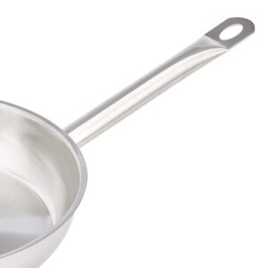 Amazon Basics Lot de 3 poeles a frire en acier inoxydable revetues d'aluminium, passe au four et au lave-vaisselle, poeles de 20 cm,