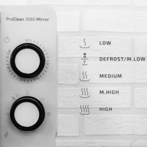 51yedODn3SL._AC_SL1000_.jpg Cecotec Micro-ondes ProClean 3060 Gray Mirror. Capacite de 20 L, Revetement Ready2Clean, 700 W de Puissance, 6 Niveaux de Fonctionne