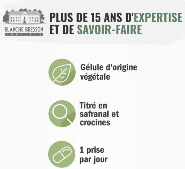 BLANCHE BRESSON - Safran Bio SafrInsideTM - Humeur Positive Serenite - Extrait Brevete Tech'care ExtractionTM - Dosage Optimal 30mg