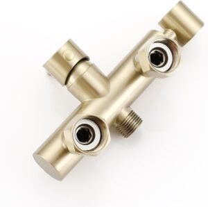 Wussh Shattaf Muslim Bidet Concealed Toilet Shower Kit with Hot and Cold Mix Brushed Gold Brass