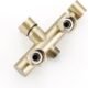 Wussh Shattaf Muslim Bidet Concealed Toilet Shower Kit with Hot and Cold Mix Brushed Gold Brass