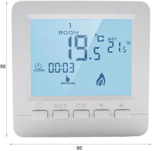 Thermostat digital LEDLUX LL0250 pour chaudière gaz 2xAA
