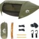 Night Cat Hamac Tente avec Moustiquaire Impermeable a l'eau pour 1 Personne Randonnee Camping dans Jardin Arriere-Cour Sauvage Vert