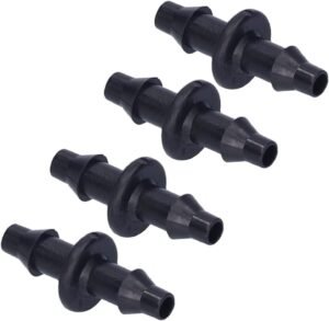 Deror 100 pieces 47 connecteur de Tuyau 2 Voies connecteur d'irrigation Goutte a Goutte raccord Accessoires d'irrigation de Jardin