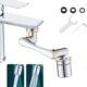 Ibergrif Embout Robinet Pivotant 1440 Mousseur Robinet 2 Jets avec Adaptateur 202224 mm pour Cuisine ou Salle de Bain, M91006