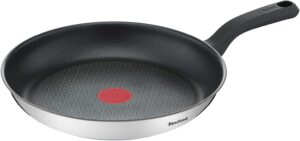 Tefal Comfort Max Poele 30 cm, Induction, Revetement antiadhesif, Acier inoxydable haute qualite, Indicateur de temperature Thermo-S