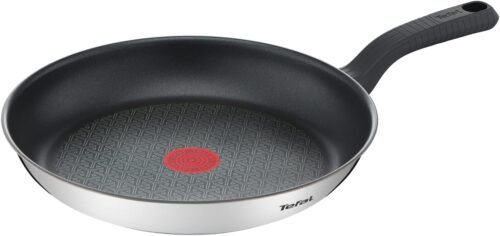 Tefal Comfort Max Poele 30 cm, Induction, Revetement antiadhesif, Acier inoxydable haute qualite, Indicateur de temperature Thermo-S