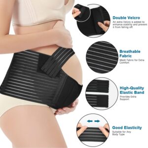 61-kLSOpEKL._SL1001_-1.jpg AUYAO Ceinture de Grossesse Respirante Réglable - Soutien Abdominal/Lombaire