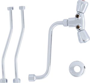 Thermoflow QMIX10 Robinet melangeur a Deux poignees pour Le Rangement sur la Table, Chromee, (H x B x T): 240 x 100 x 40 mm