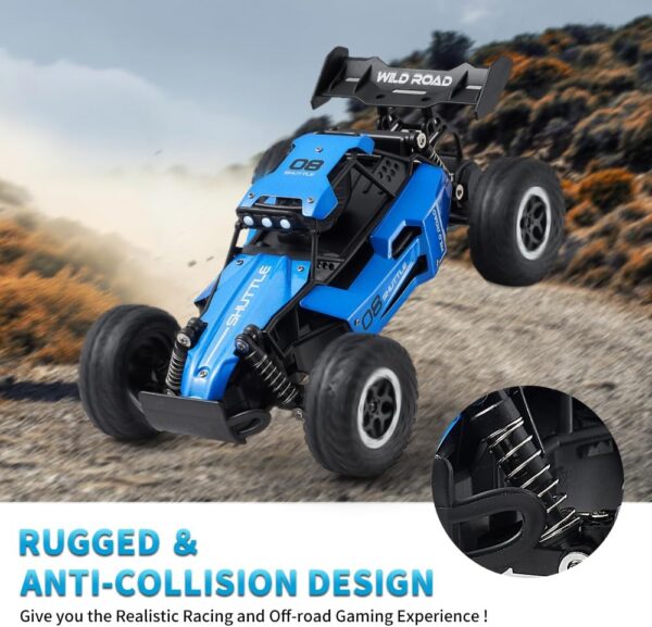 Great-JUNAMT Voiture telecommandee RC Voitures 1:16 Tout-Terrain Monster Truck Phares a LED, Jouet de Voiture RC 20 kmh Cadeau pour