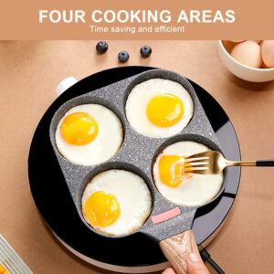 61-u1P2LKfL._AC_SL1000_.jpg Bobikuke Poele a 4 Emplacements, Poele a Pancakes et Omelette Antiadhesive en Aluminium pour Petit-dejeuner Oeuf Au Plat Hamburger,