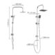 EISL EASY ENERGY DX12004-A Shower Column, Shower Column without Taps, 2 in 1 with Large Rain Shower and Rain Column Shower without T