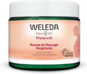 Baume de Massage Vergetures WE Baume de Massage Vergetures WELEDA – Prévient et réduit les vergetures – 150 ml